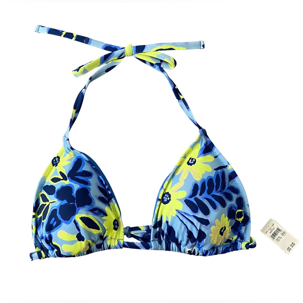 Aerie Floral Triangle Bikini Swim Top Removable Pads Women's XL
